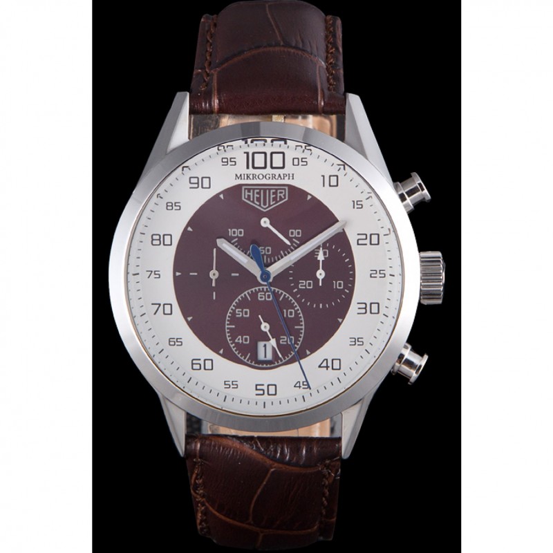 Tag Heuer Carrera Mikrograph Limited Edition braunes Lederarmband 7916 Schweizer replica uhren