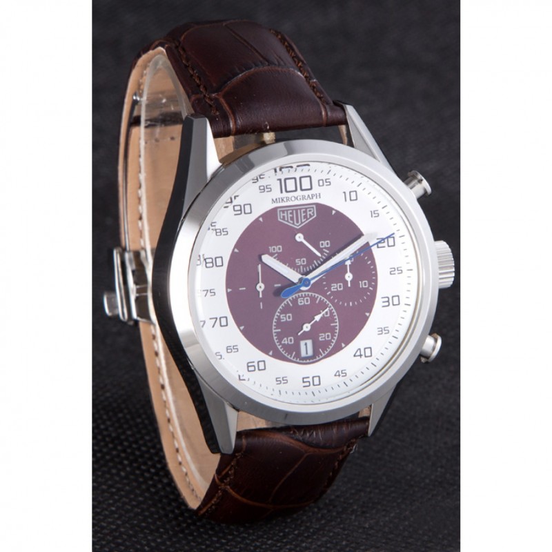 Tag Heuer Carrera Mikrograph Limited Edition braunes Lederarmband 7916 Schweizer replica uhren