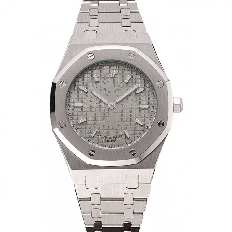 Audemars Piguet Royal Oak Fondation Grau Zifferblatt aus Edelstahl