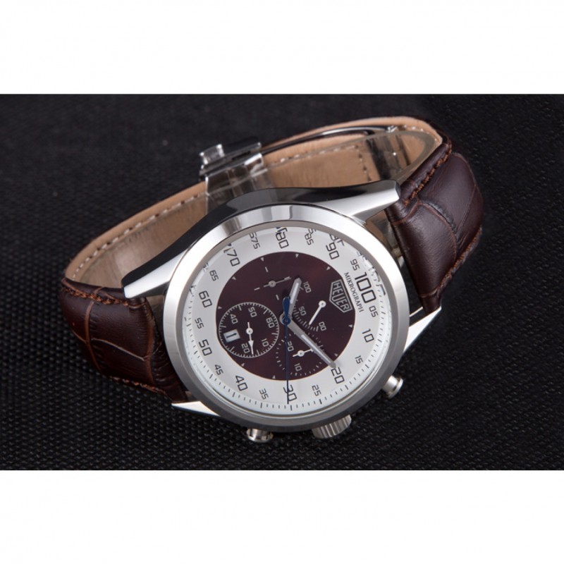 Tag Heuer Carrera Mikrograph Limited Edition braunes Lederarmband 7916 Schweizer replica uhren
